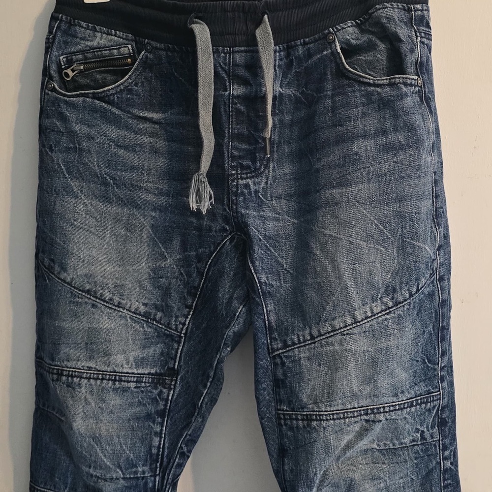 Men's Stylish Indigo Denim Jogger Pants - Picture 6 of 16